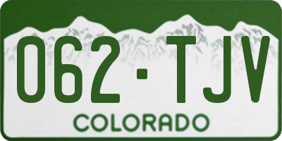 CO license plate 062TJV