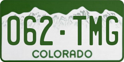 CO license plate 062TMG