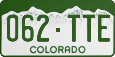 CO license plate 062TTE