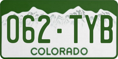 CO license plate 062TYB