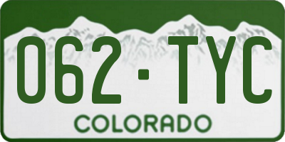 CO license plate 062TYC