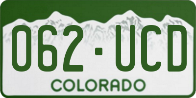 CO license plate 062UCD