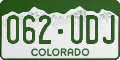 CO license plate 062UDJ