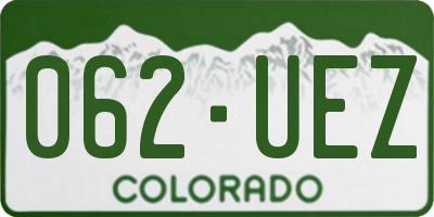 CO license plate 062UEZ