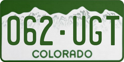 CO license plate 062UGT