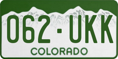 CO license plate 062UKK
