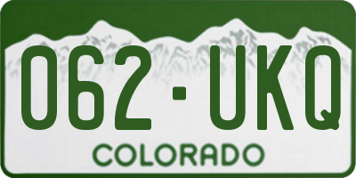 CO license plate 062UKQ