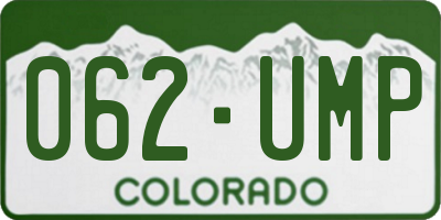 CO license plate 062UMP