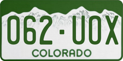 CO license plate 062UOX