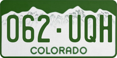 CO license plate 062UQH