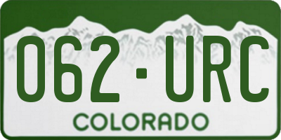 CO license plate 062URC