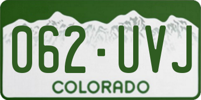 CO license plate 062UVJ