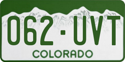CO license plate 062UVT