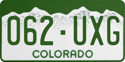 CO license plate 062UXG