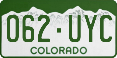 CO license plate 062UYC