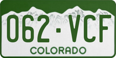 CO license plate 062VCF