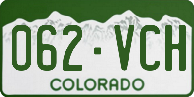 CO license plate 062VCH