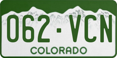 CO license plate 062VCN