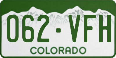 CO license plate 062VFH