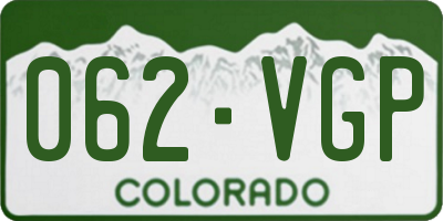CO license plate 062VGP