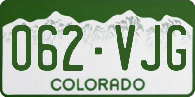 CO license plate 062VJG