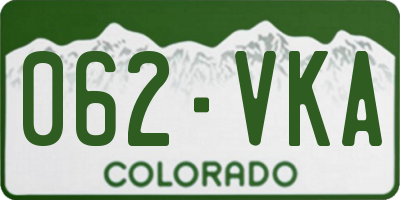 CO license plate 062VKA