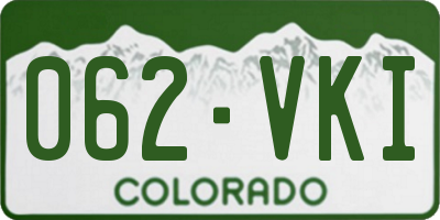 CO license plate 062VKI