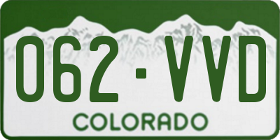 CO license plate 062VVD