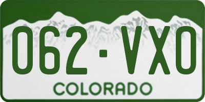 CO license plate 062VXO