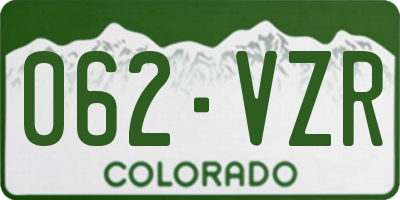 CO license plate 062VZR