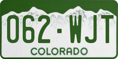 CO license plate 062WJT