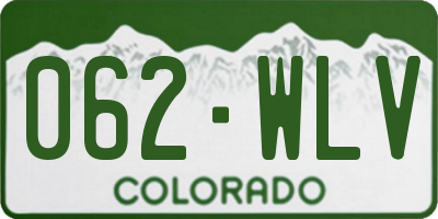 CO license plate 062WLV