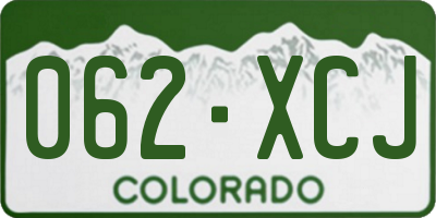 CO license plate 062XCJ