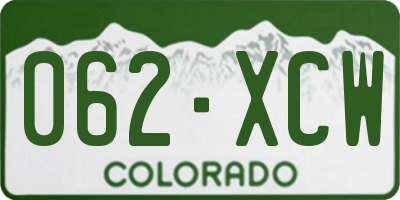 CO license plate 062XCW