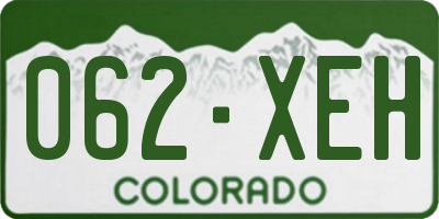 CO license plate 062XEH