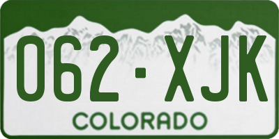 CO license plate 062XJK