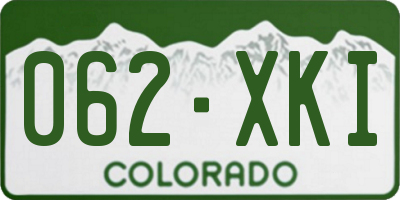 CO license plate 062XKI