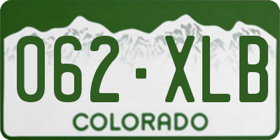 CO license plate 062XLB