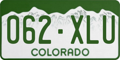 CO license plate 062XLU