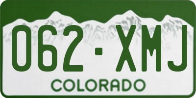 CO license plate 062XMJ