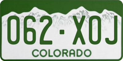CO license plate 062XOJ