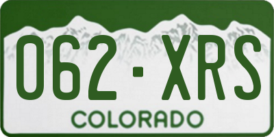 CO license plate 062XRS