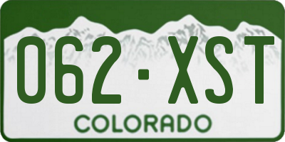 CO license plate 062XST