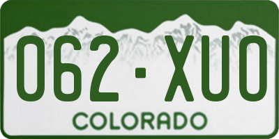 CO license plate 062XUO