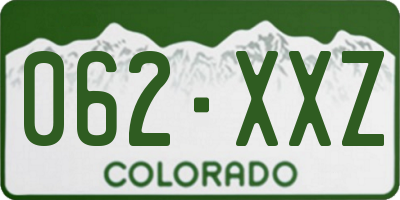 CO license plate 062XXZ