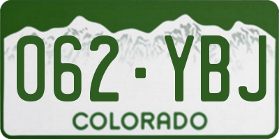 CO license plate 062YBJ
