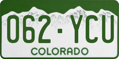 CO license plate 062YCU