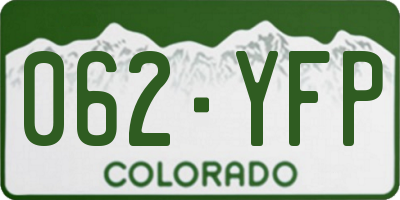 CO license plate 062YFP