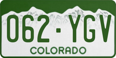 CO license plate 062YGV