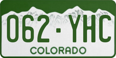 CO license plate 062YHC